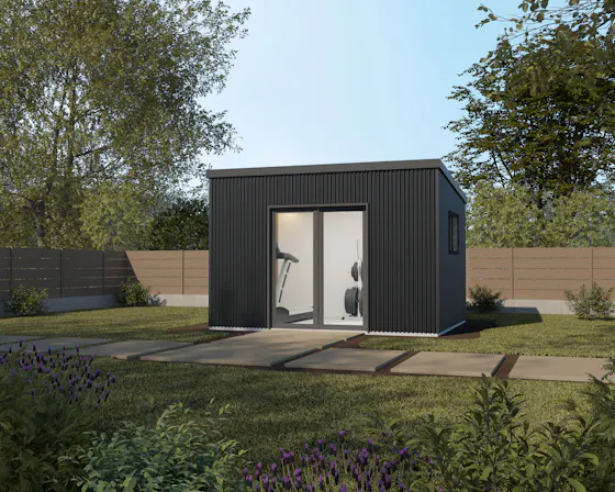 Studio-Shed LOW-RES Shed-Exterior-Gym-Skillion-Coro-Profile