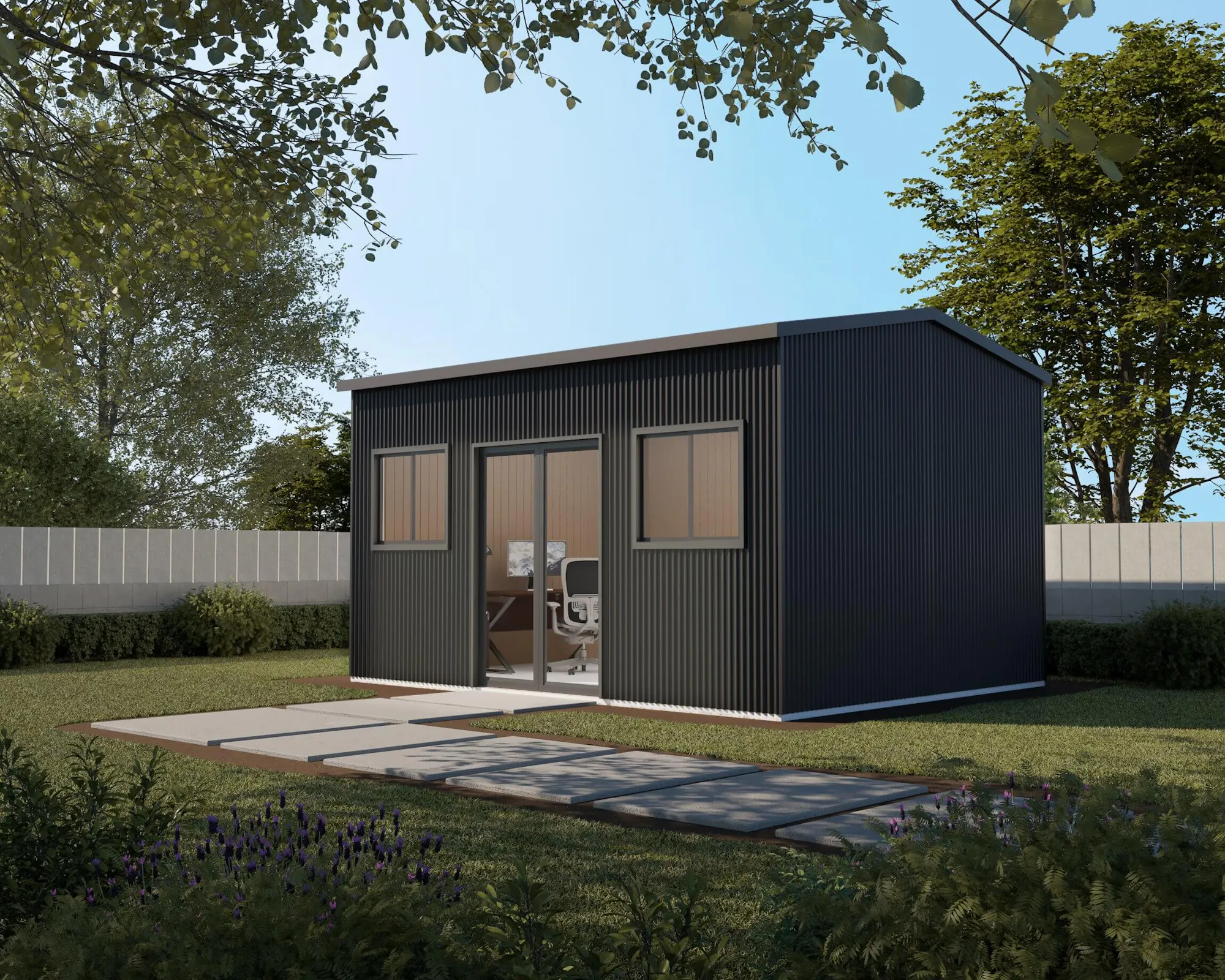 Studio-Shed LOW-RES Shed-Exterior-Home-Office-Gable-Coro-Profile