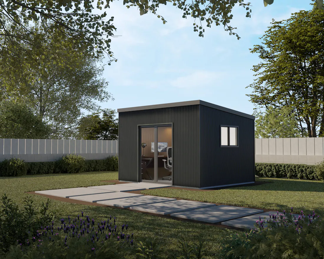 Studio-Shed LOW-RES Shed-Exterior-Home-Office-Skillion-Coro-Profile