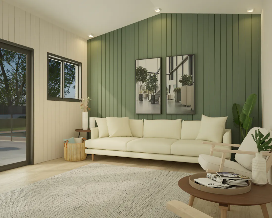 Studio-Shed Shed-Interior-Backyard-Retreat-Gable